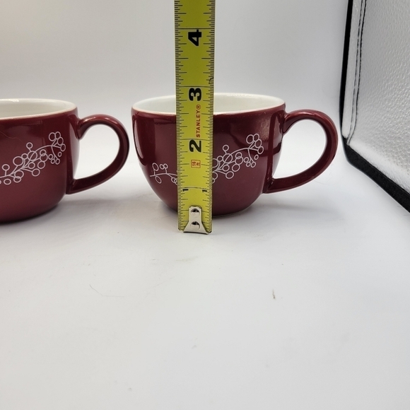 Houston Harvest Inc Cranberry Mugs - set of 2 - Picture 4 of 5